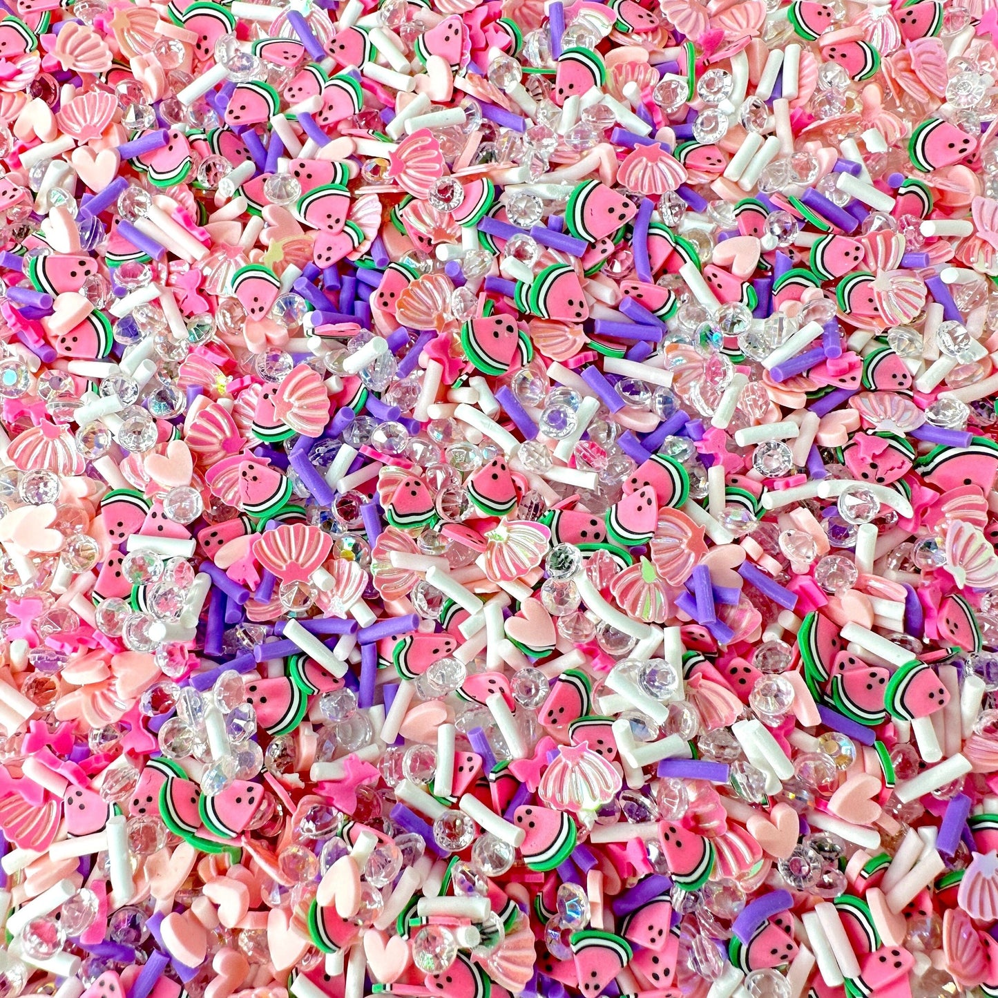 FAKE Watermelon Beachside Fun Polymer Clay Sprinkle Mix (NOT EDIBLE) D2-10