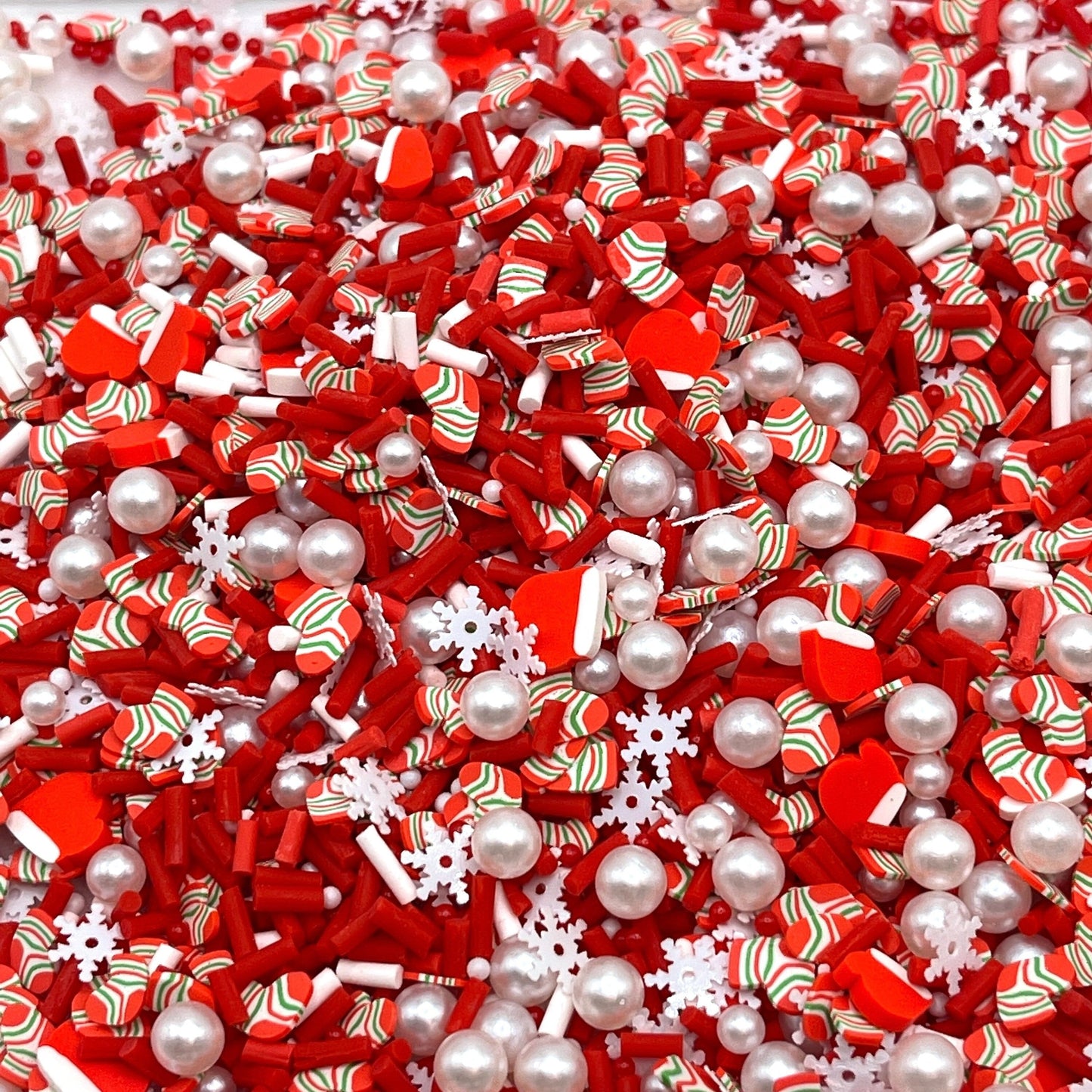 FAKE Winter Gloves Sock Christmas Polymer Clay Sprinkle Mix (NOT EDIBLE) D7-04