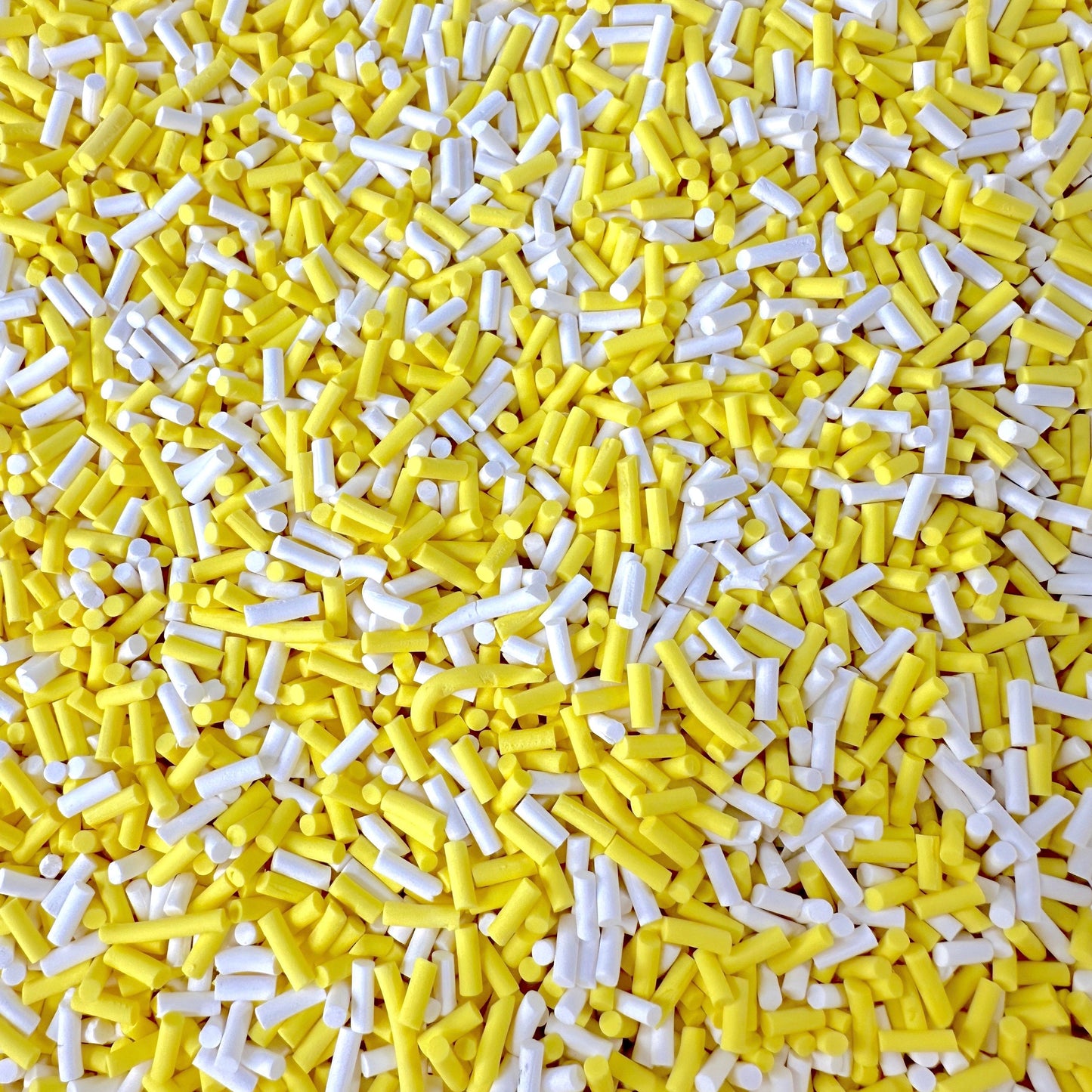FAKE Yellow White Theme Polymer Clay Sprinkle Pieces Mix (NOT EDIBLE) D1-12