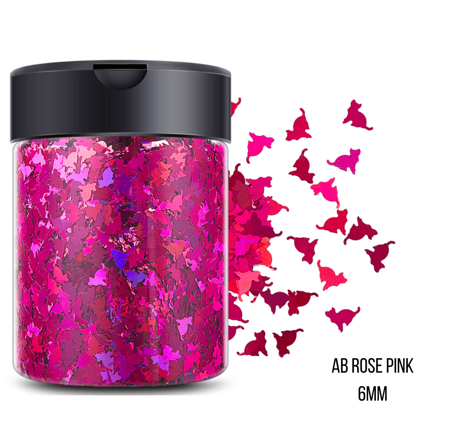 6MM Witchy Cat, Halloween Glitter Confetti Pieces (5G/10G/20G)