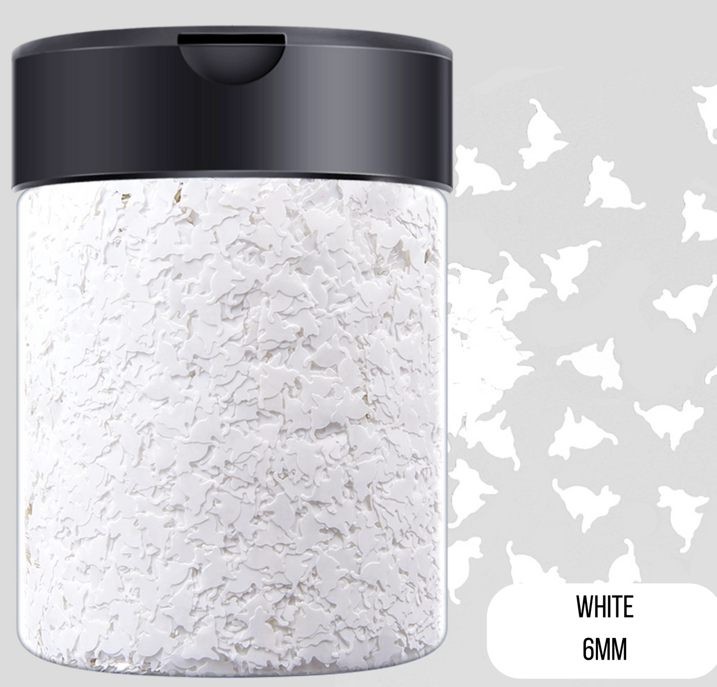 6MM Witchy Cat, Halloween Glitter Confetti Pieces (5G/10G/20G)