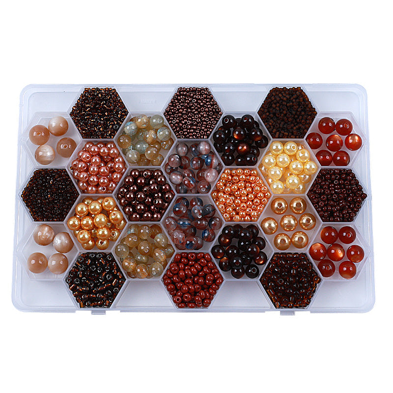 Color Themed Multi-Style Round Acrylic Bead Sets (Multiple Colors Available)