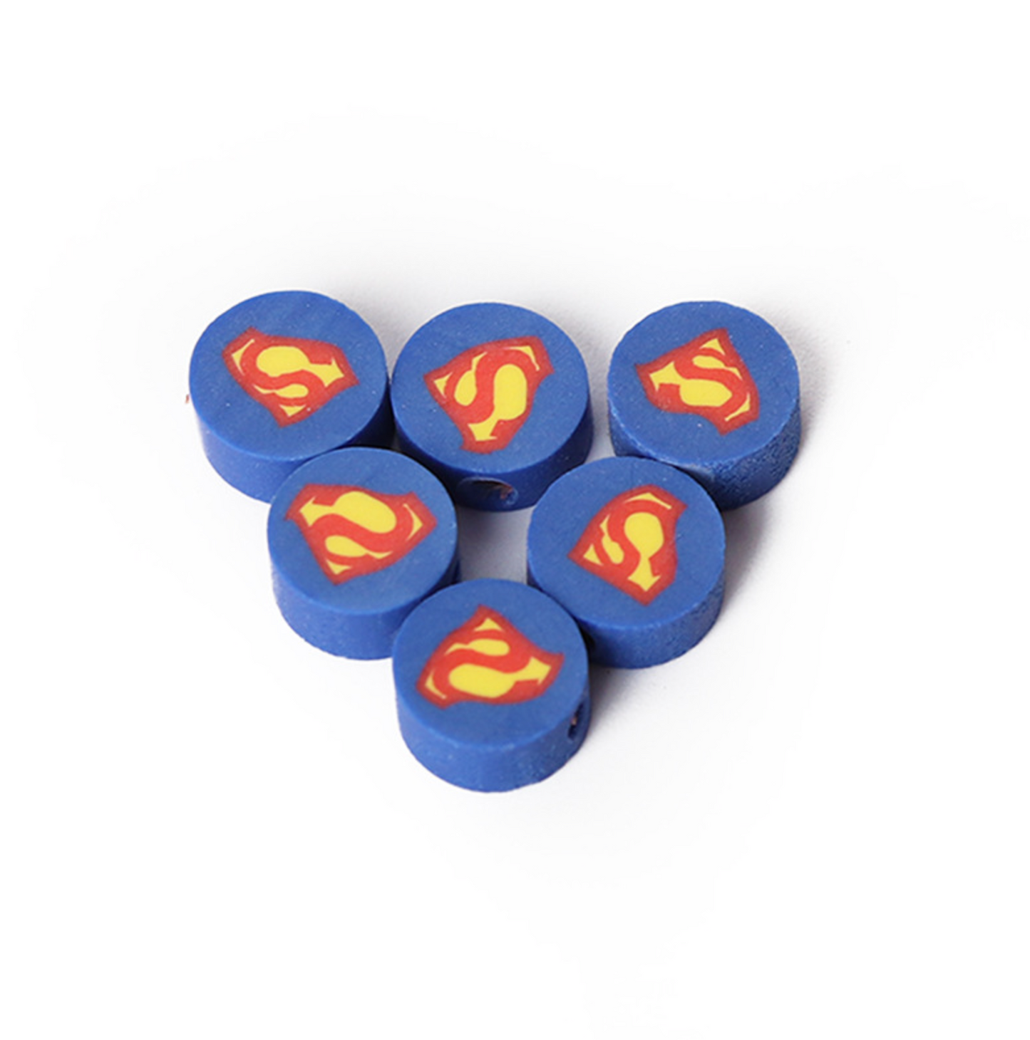 10MM Superhero Themed Polymer Clay Beads