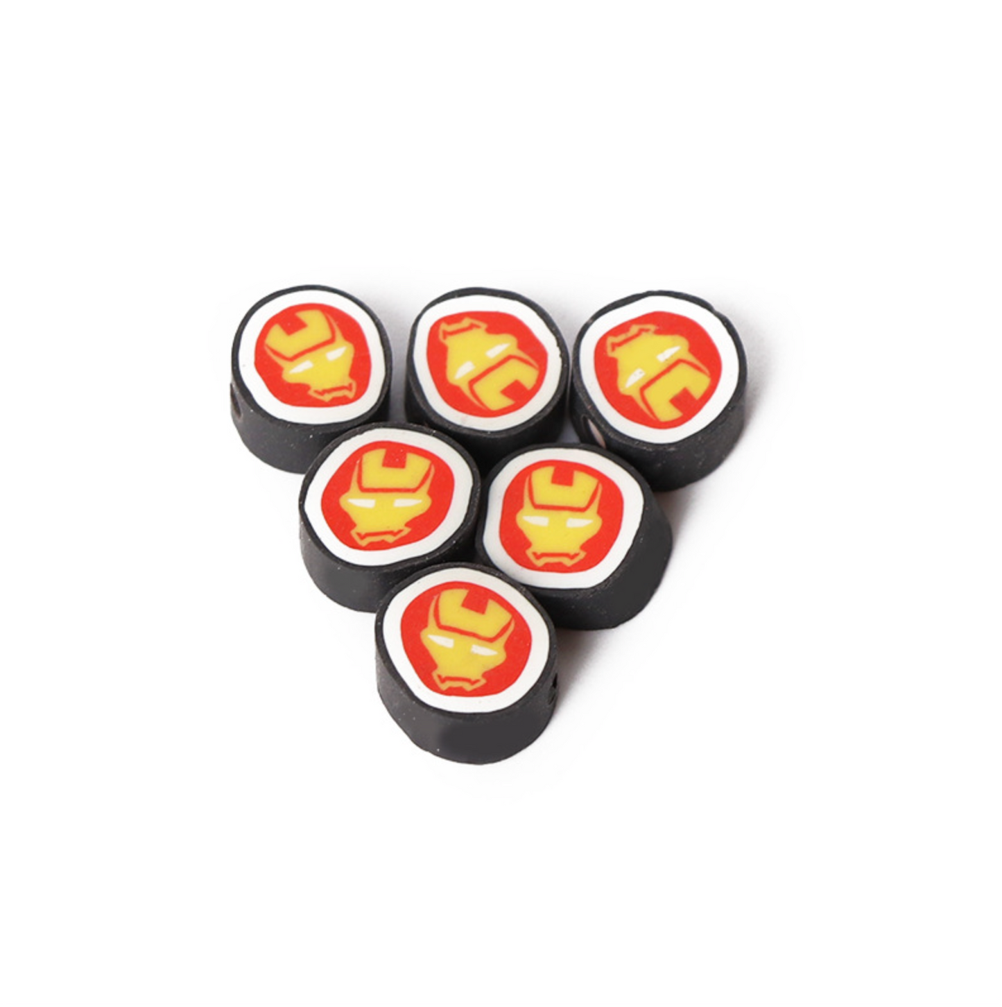 10MM Superhero Themed Polymer Clay Beads