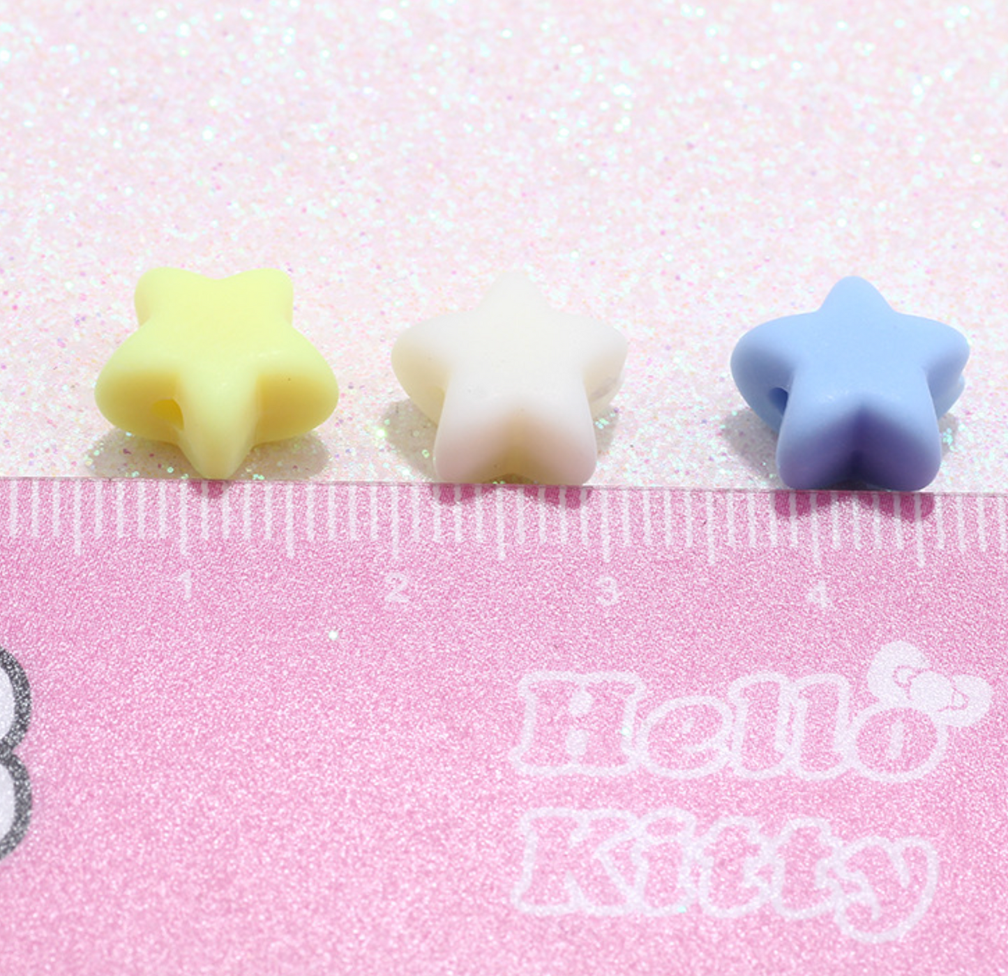 BULK 11MM Matte Pastel Acrylic Star Spacer Beads