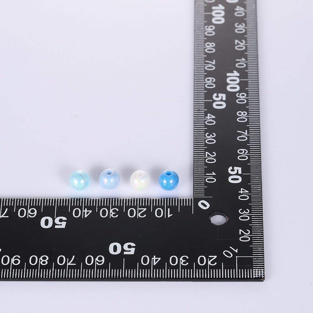 8MM AB Color Plated Round Acrylic Beads (Multiple Color Options) 300 Beads