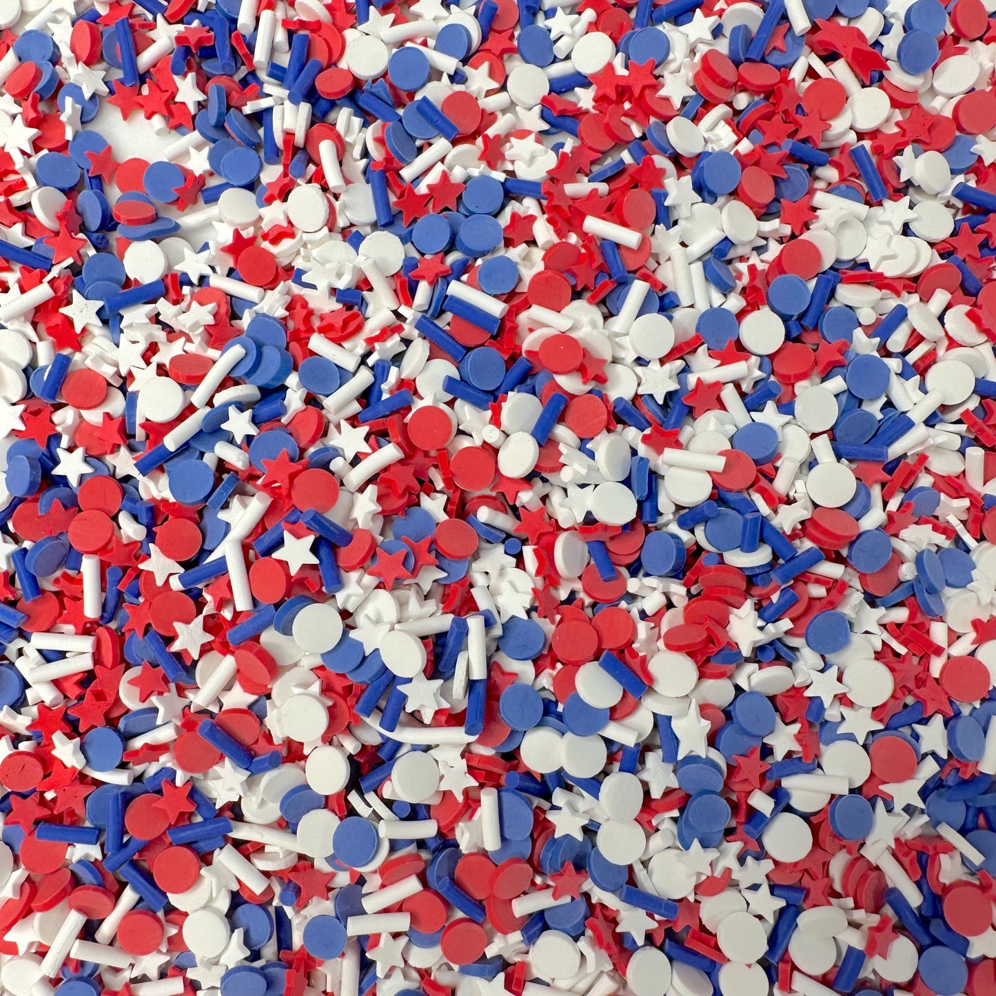 FAKE Star Spangled Banner usa Polymer Clay Sprinkle Mix (NOT EDIBLE) D37-18