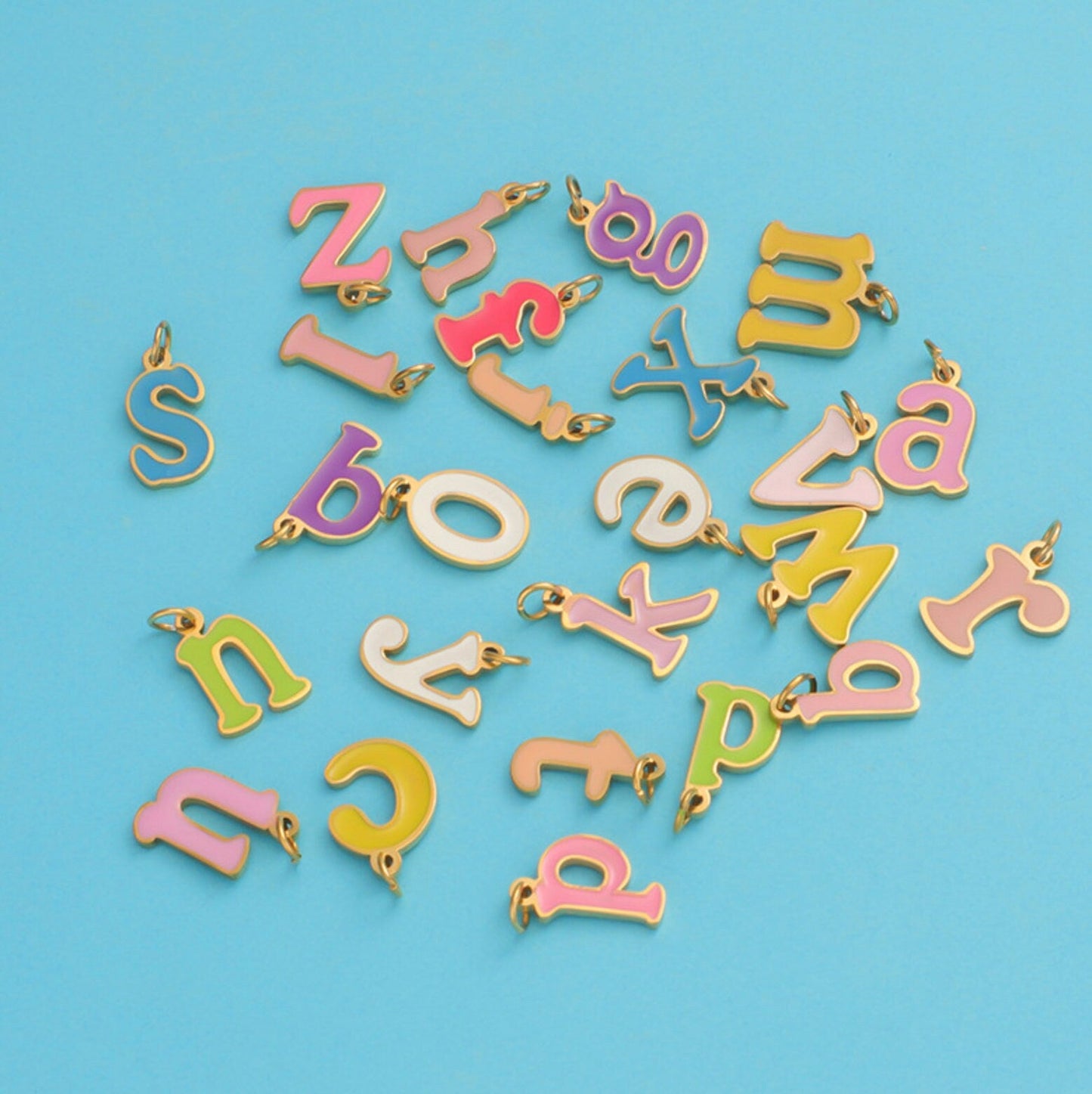 Individual Titanium Alphabet Letter Charms