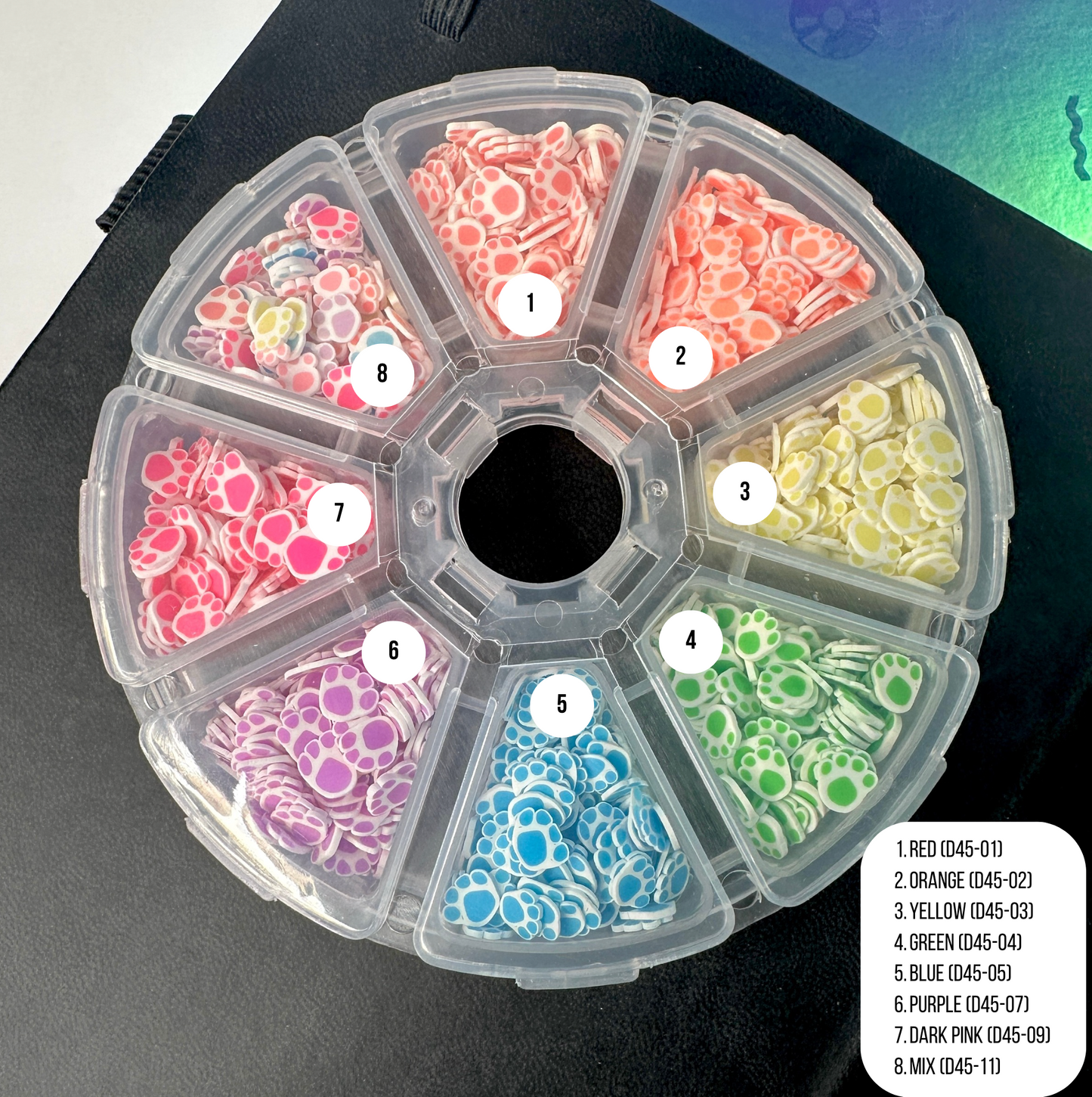FAKE Rainbow Paws, Animal Themed Polymer Clay Sprinkle Set/Box