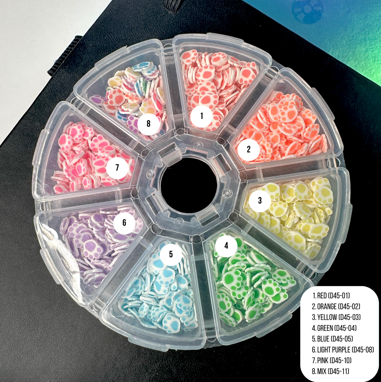 FAKE Rainbow Paws, Animal Themed Polymer Clay Sprinkle Set/Box