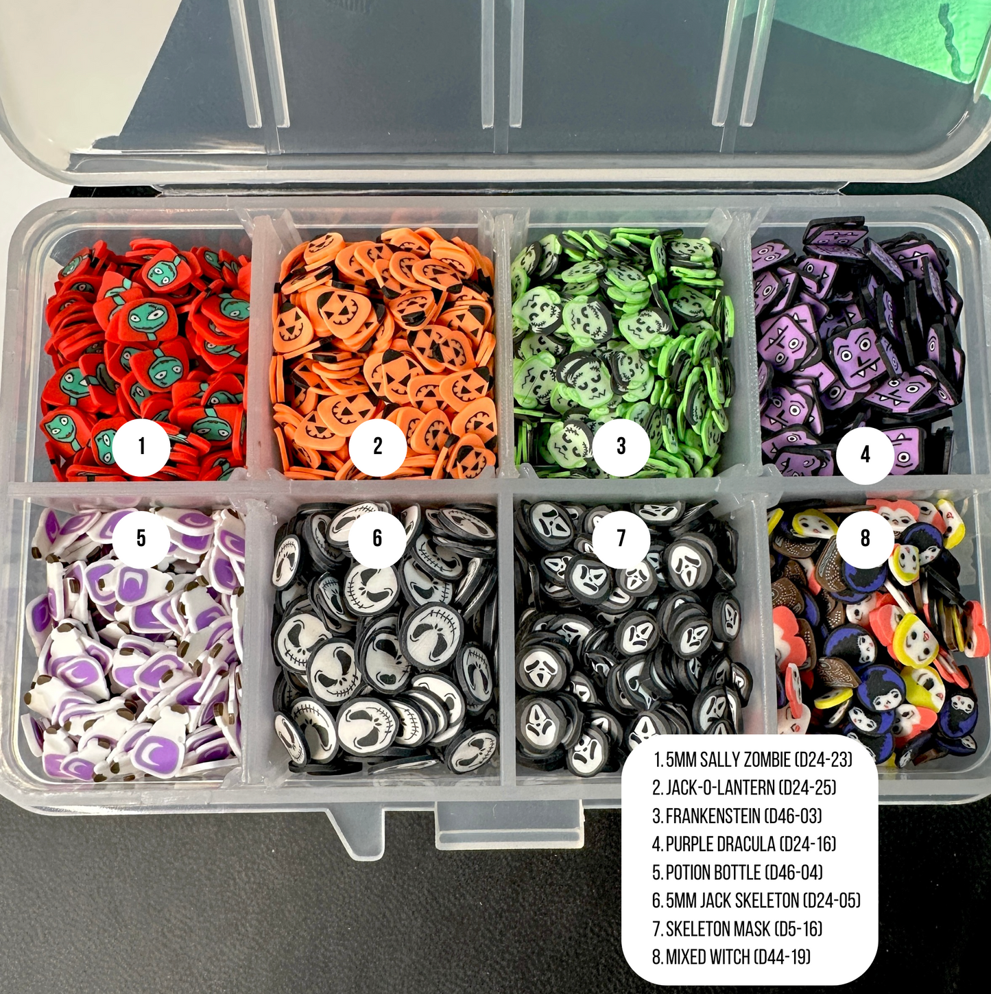 Halloween Characters Themed Polymer Clay Sprinkle Set/Box