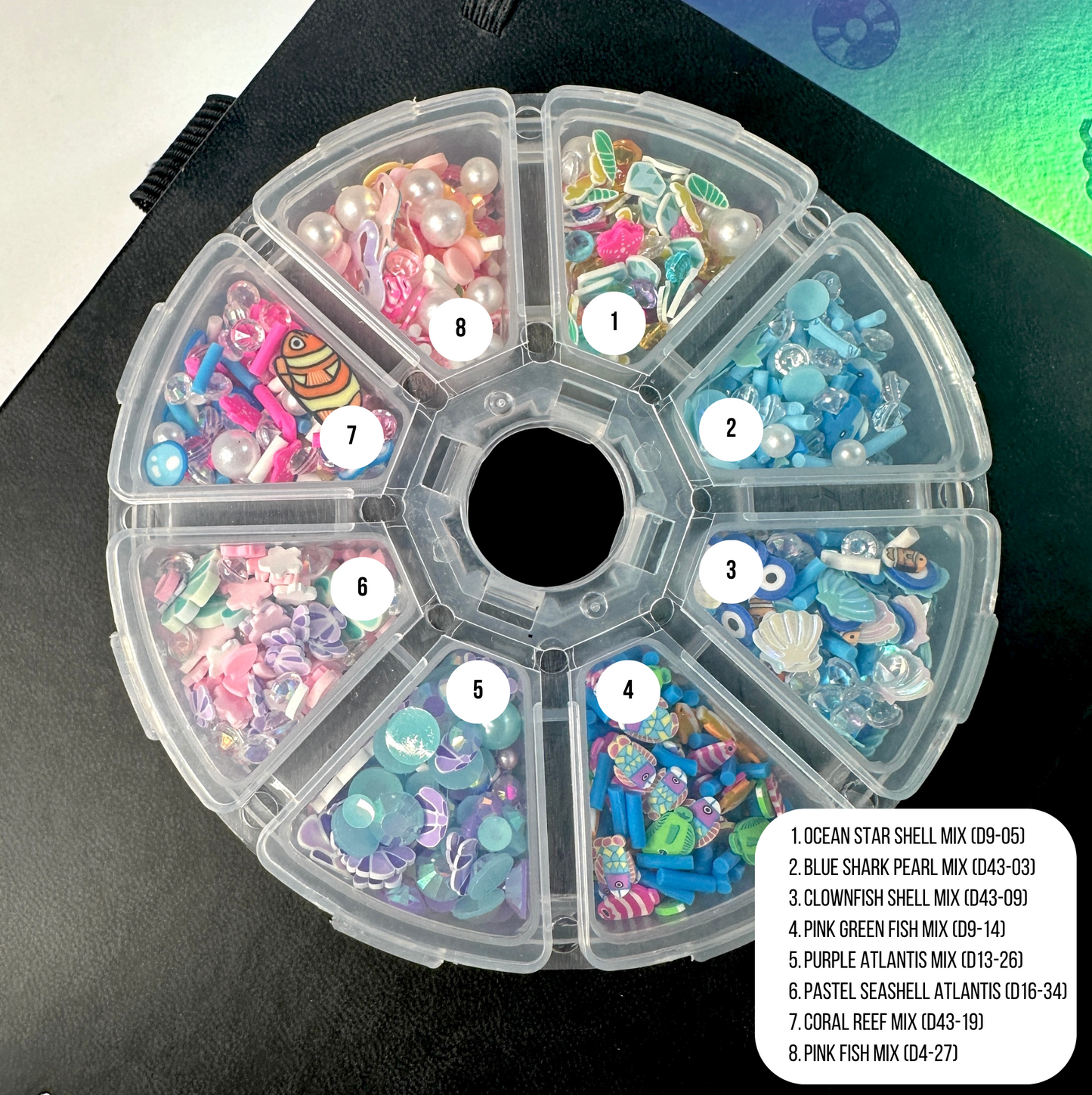 Ocean Sea Life Mix Themed Polymer Clay Sprinkle Set/Box
