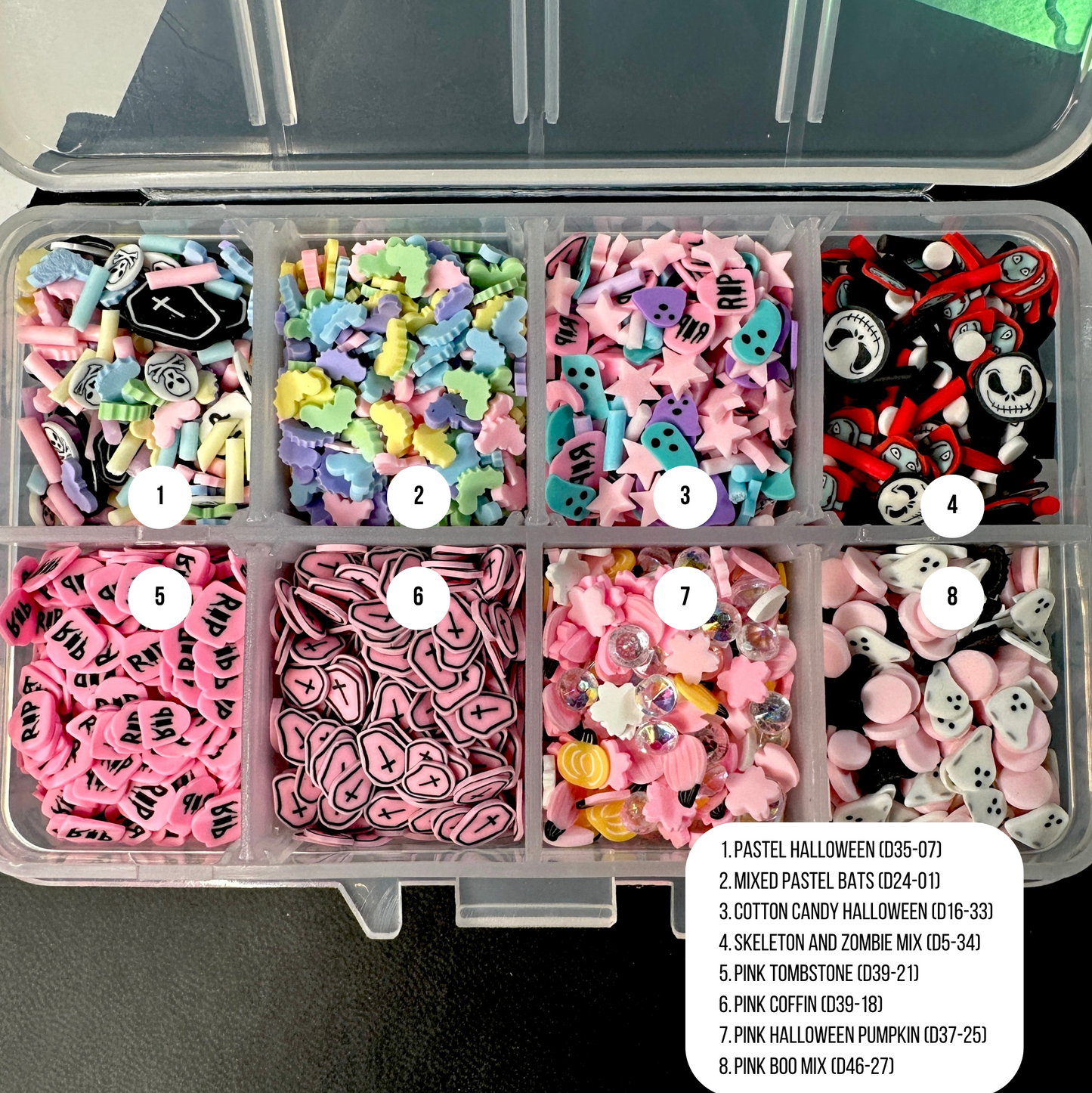 Pastel Halloween Themed Polymer Clay Sprinkle Set/Box
