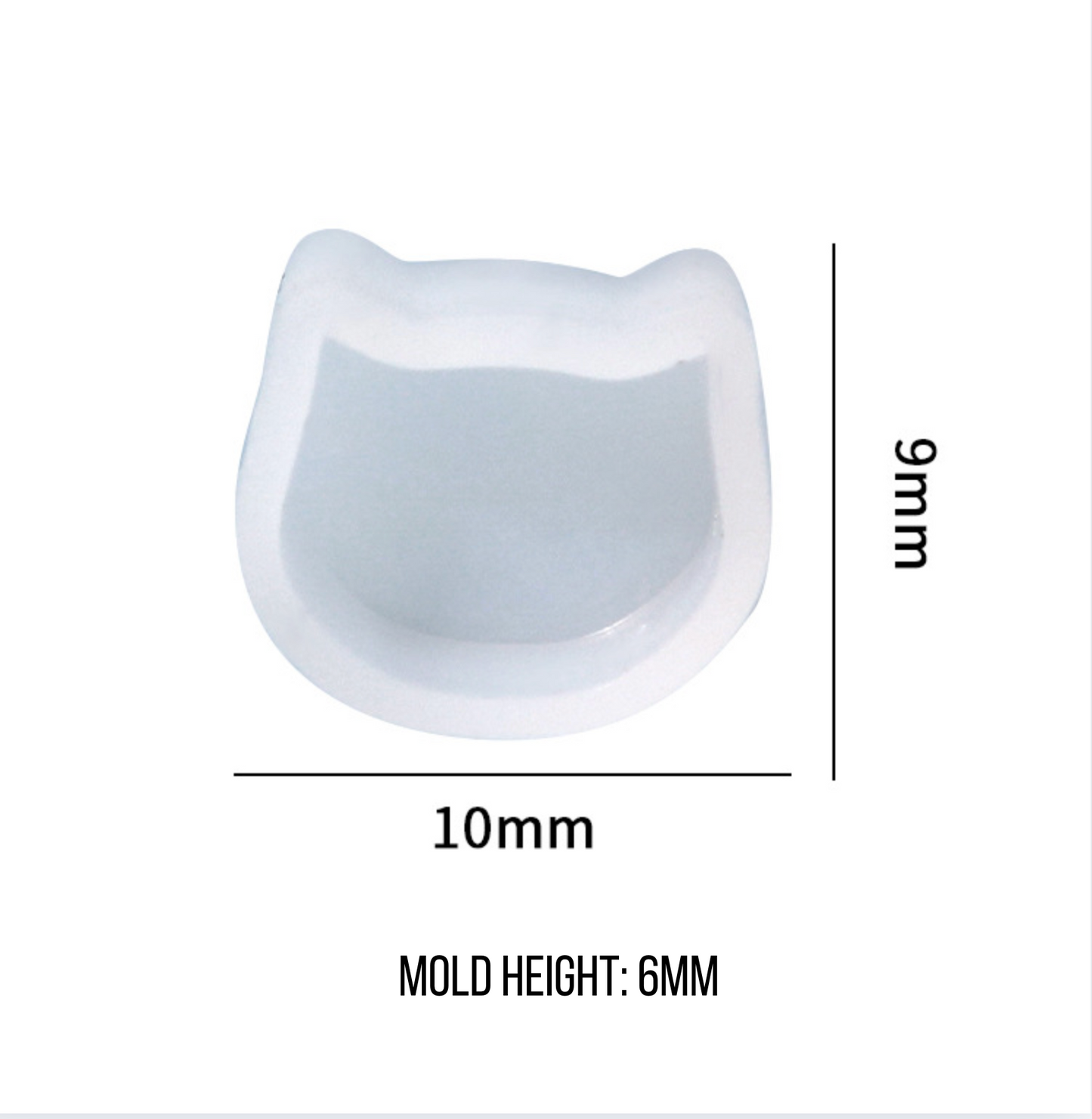 Mini Cat Head Shaped Silicone Earring Molds