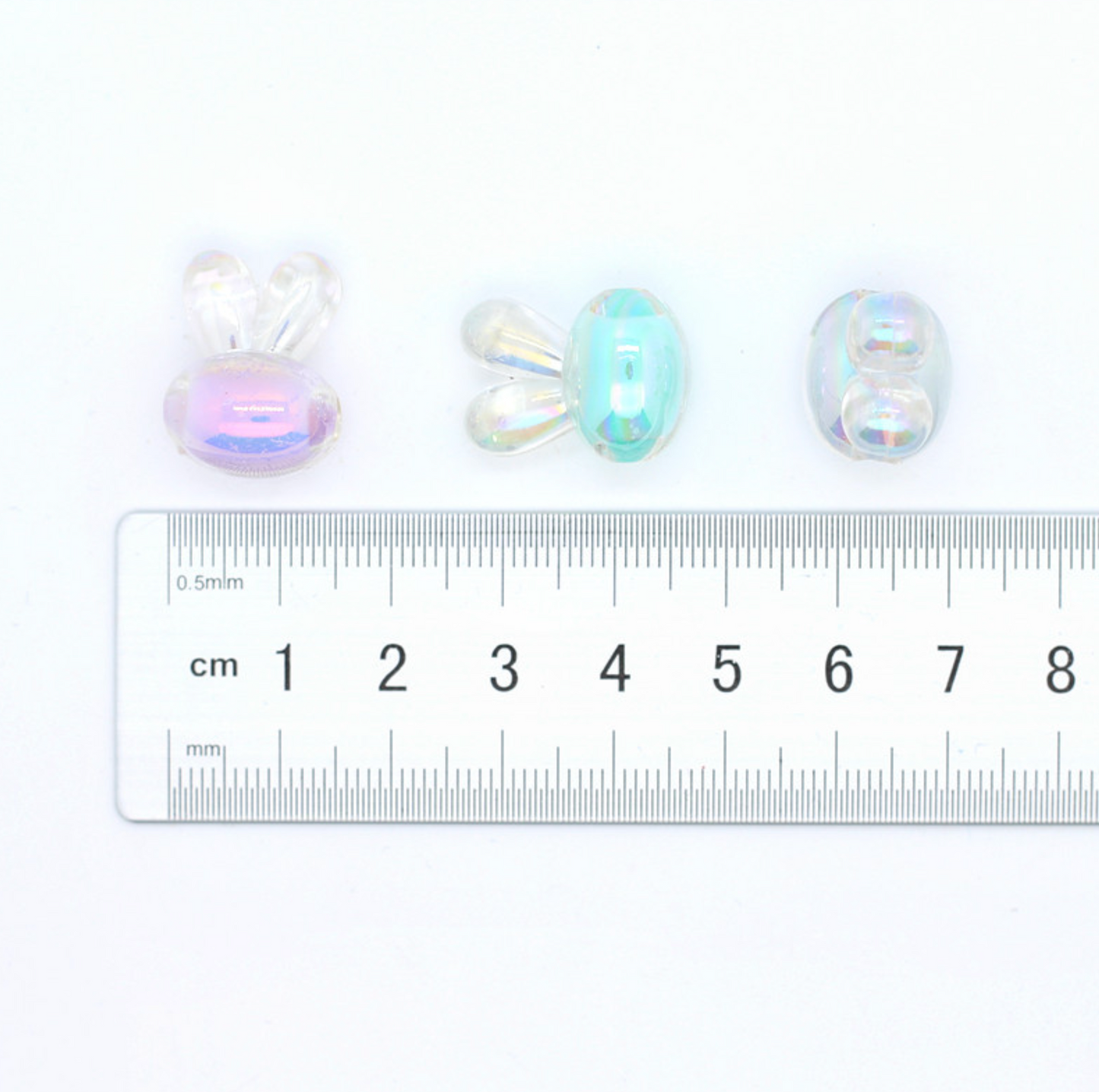 Chunky 16MM AB Acrylic Bunny Rabbit Head Beads