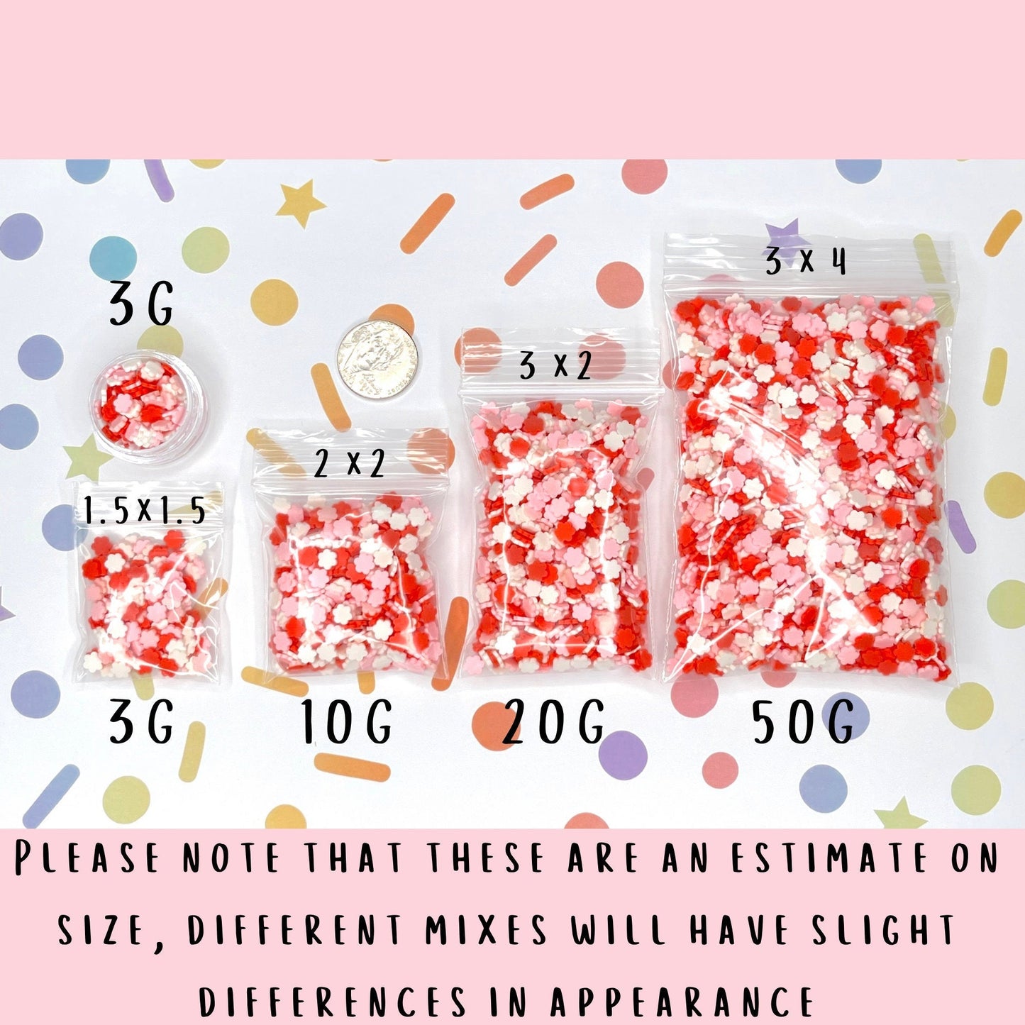 5MM/10MM Heart Bandaid, Medical Polymer Clay Sprinkle (NOT EDIBLE)