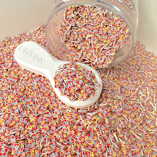 FAKE Rocket Ship, Space Polymer Clay Sprinkle (NOT EDIBLE, 5MM/10MM) D36-11