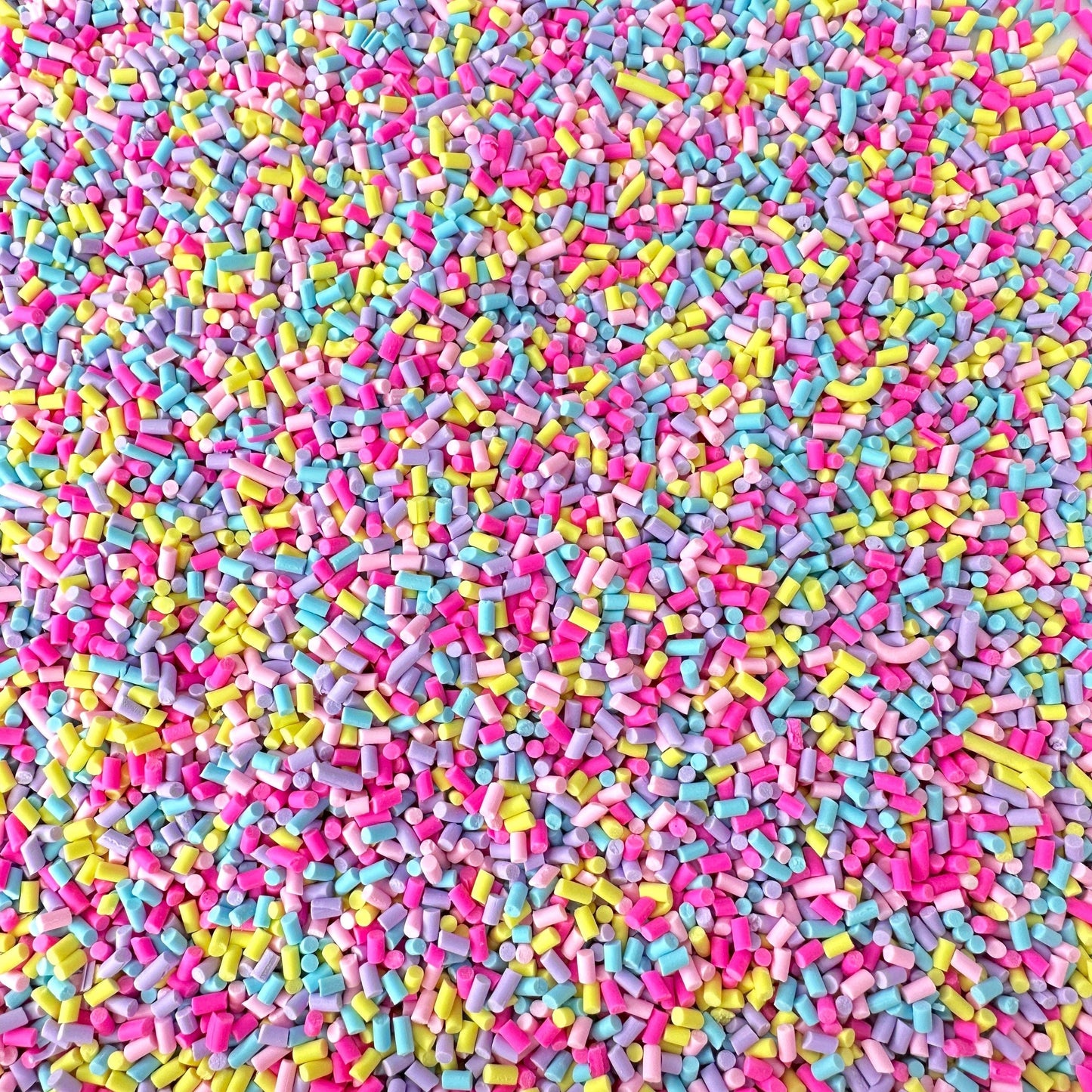 FAKE Bright Neon Pastels Polymer Clay Sprinkle Pieces Mix (NOT EDIBLE) D39-01