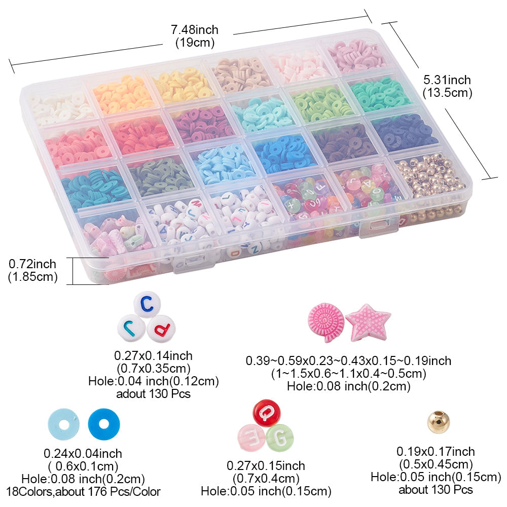 6MM Heishi Bead Bracelet Making Kit