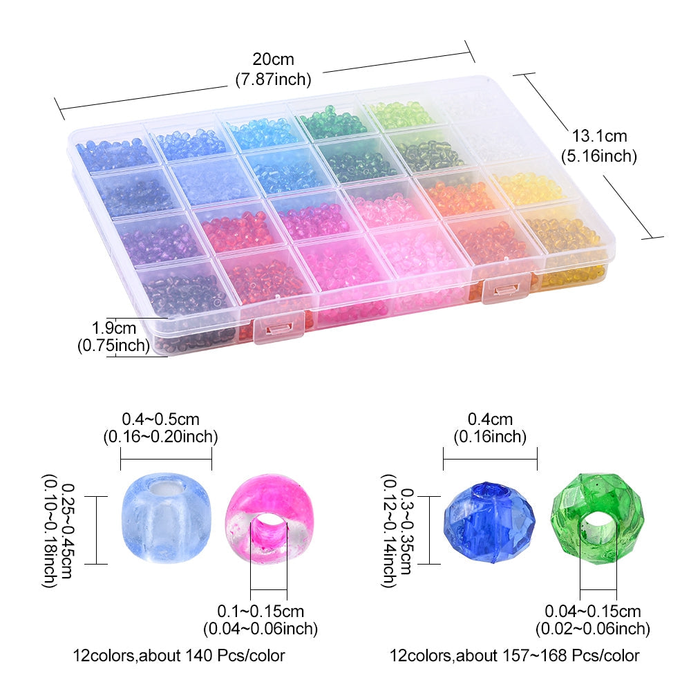 4MM Acrylic and 4MM Glass Seed Bead Kit