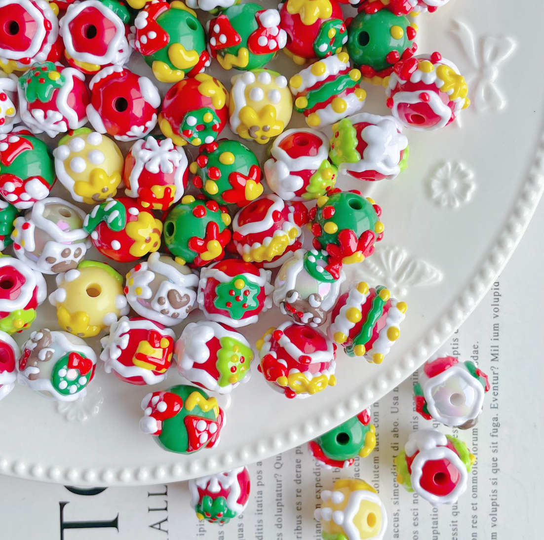 Chunky 16MM Extra Large Themed Acrylic Beads