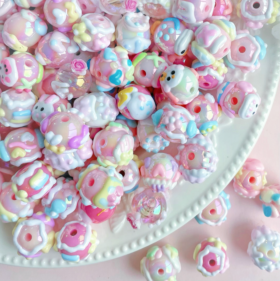Chunky 16MM Extra Large Themed Acrylic Beads