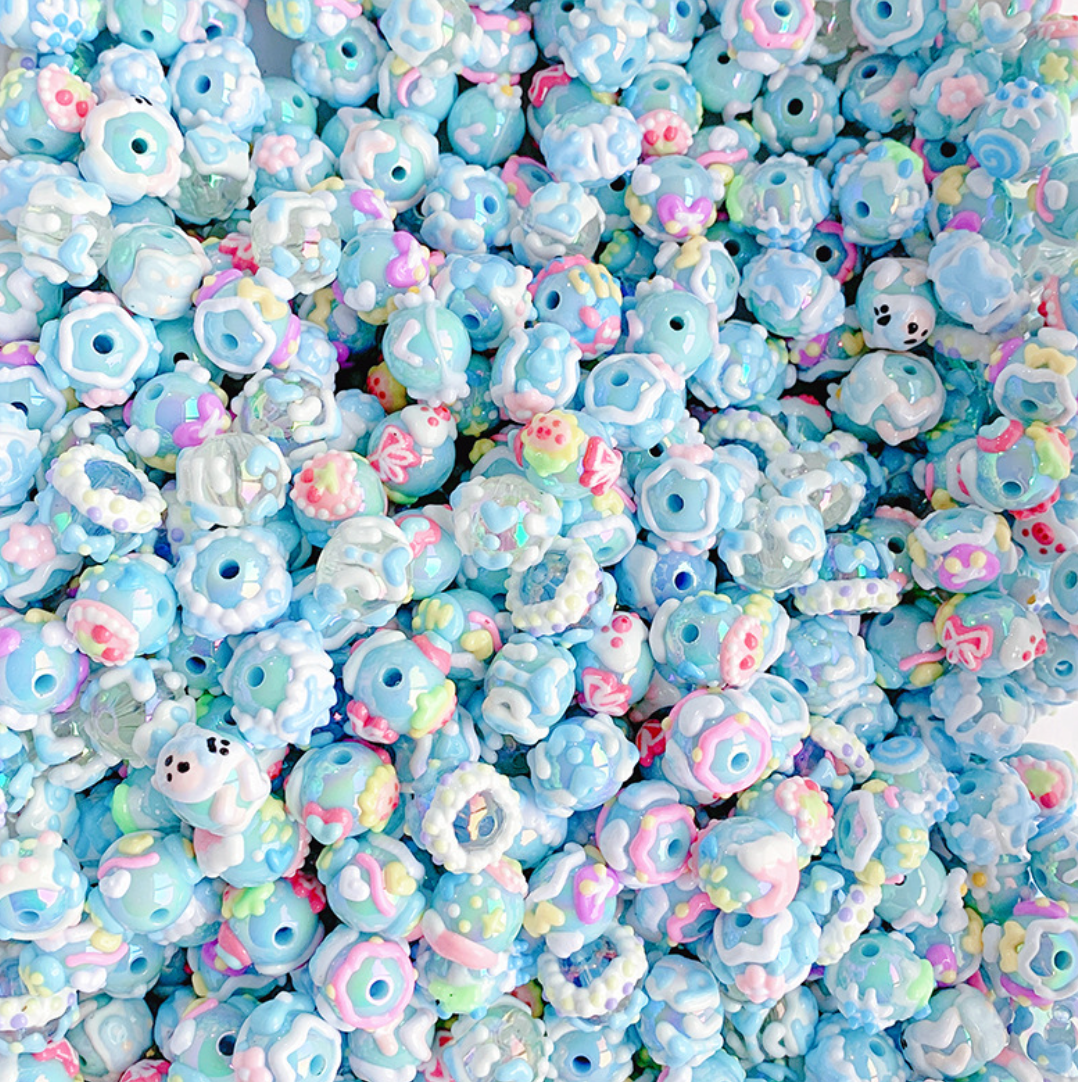 Chunky 16MM Extra Large Themed Acrylic Beads