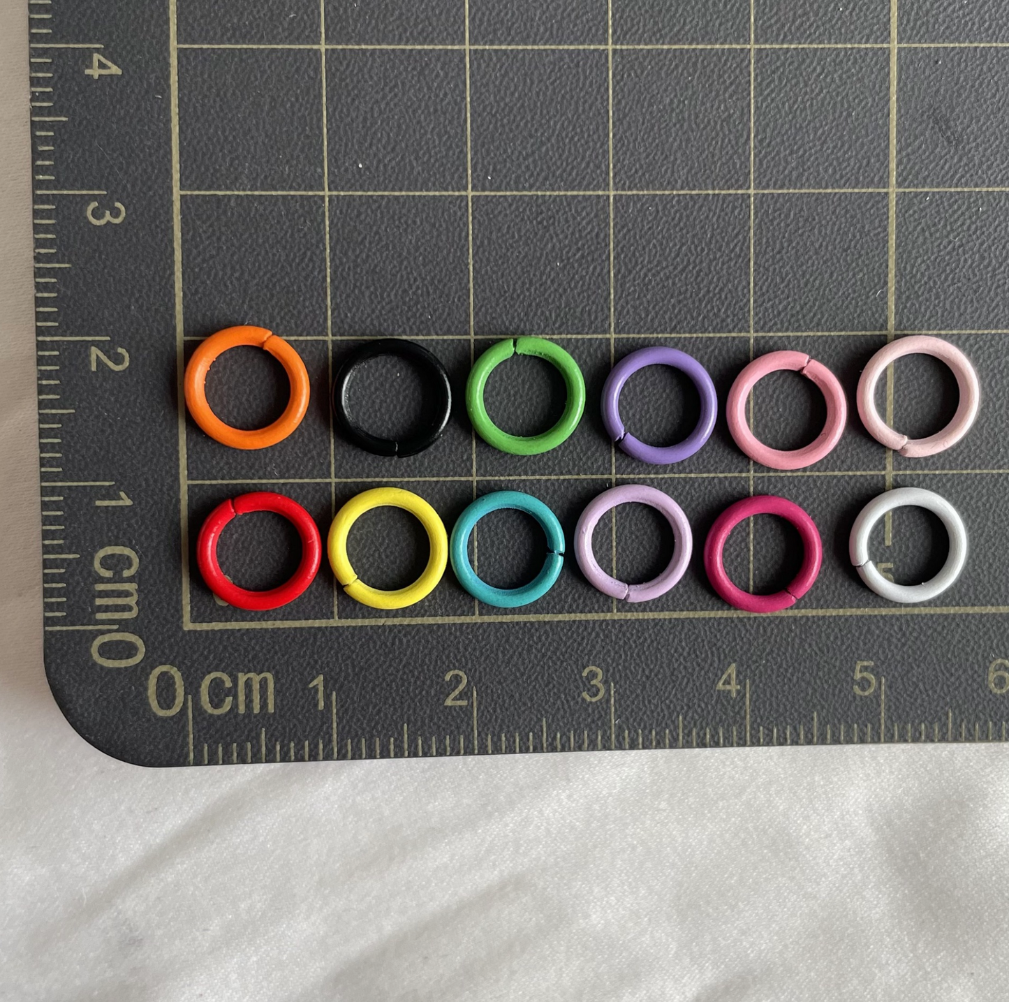 8MM Pastel Macaron or Solid Color Iron Painted Jump Rings