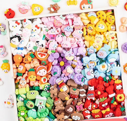 16MM-24MM Color Themed Characters and Animal Themed Flatback Cabochons