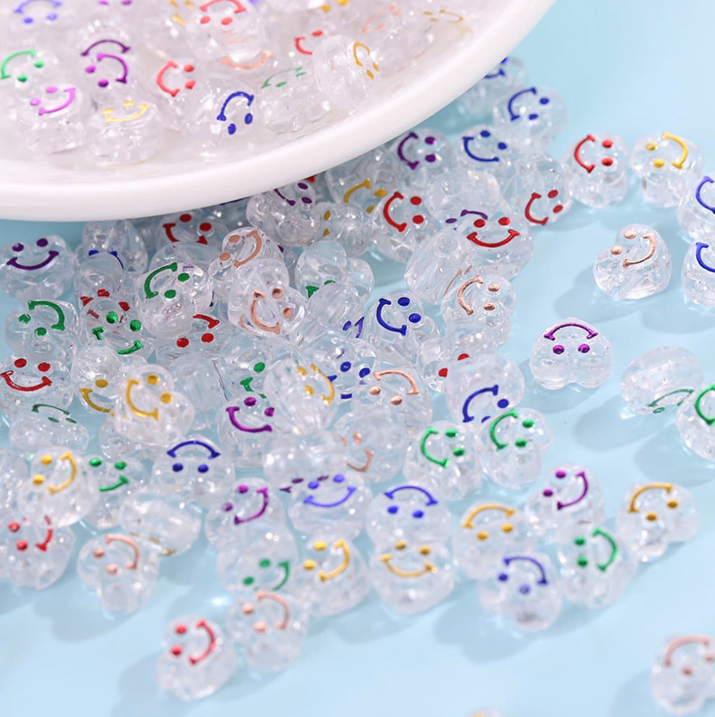 10MM Heart Shaped Smiley Face Beads