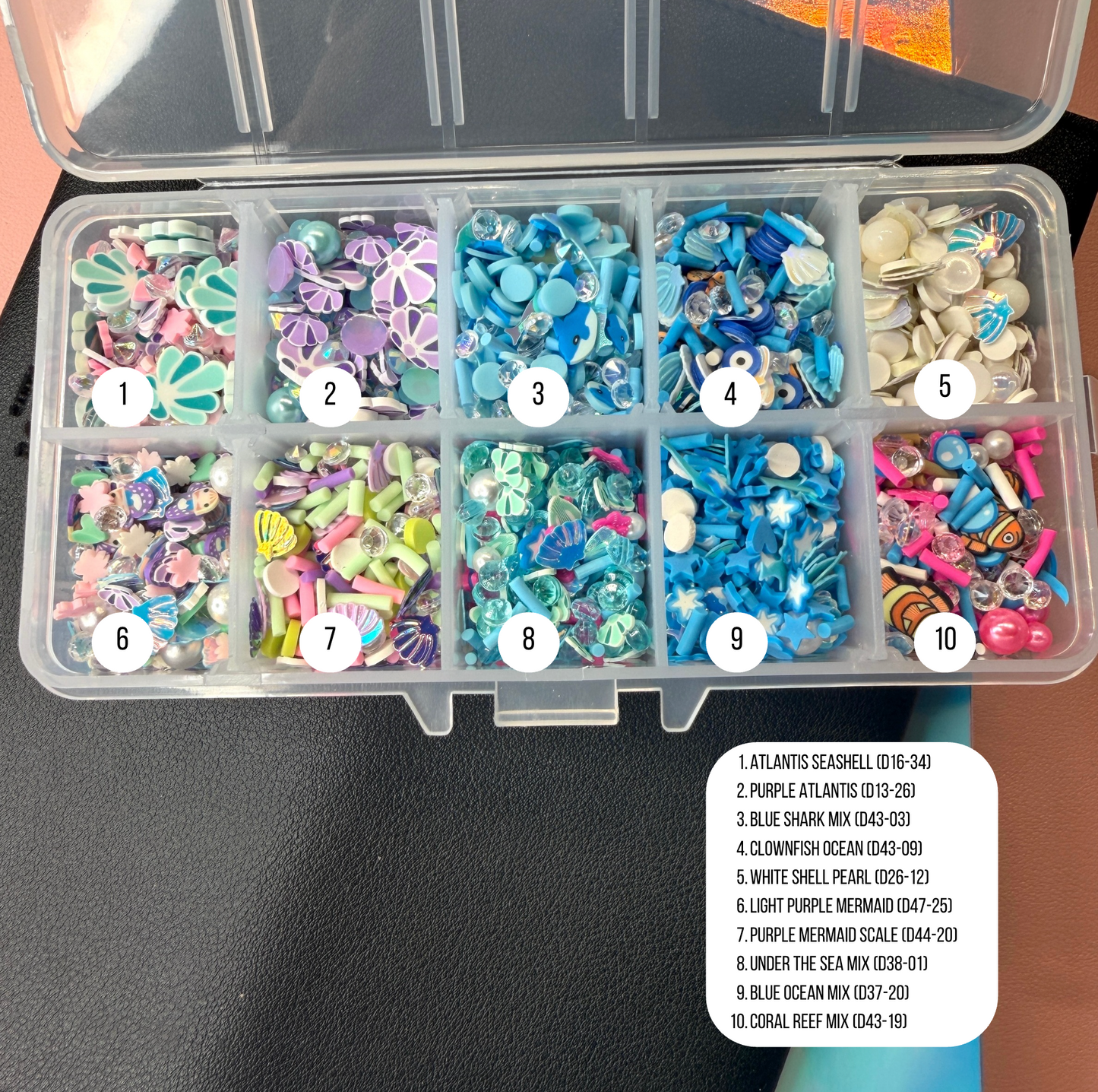 Ocean Themed Polymer Clay Sprinkle Set/Box