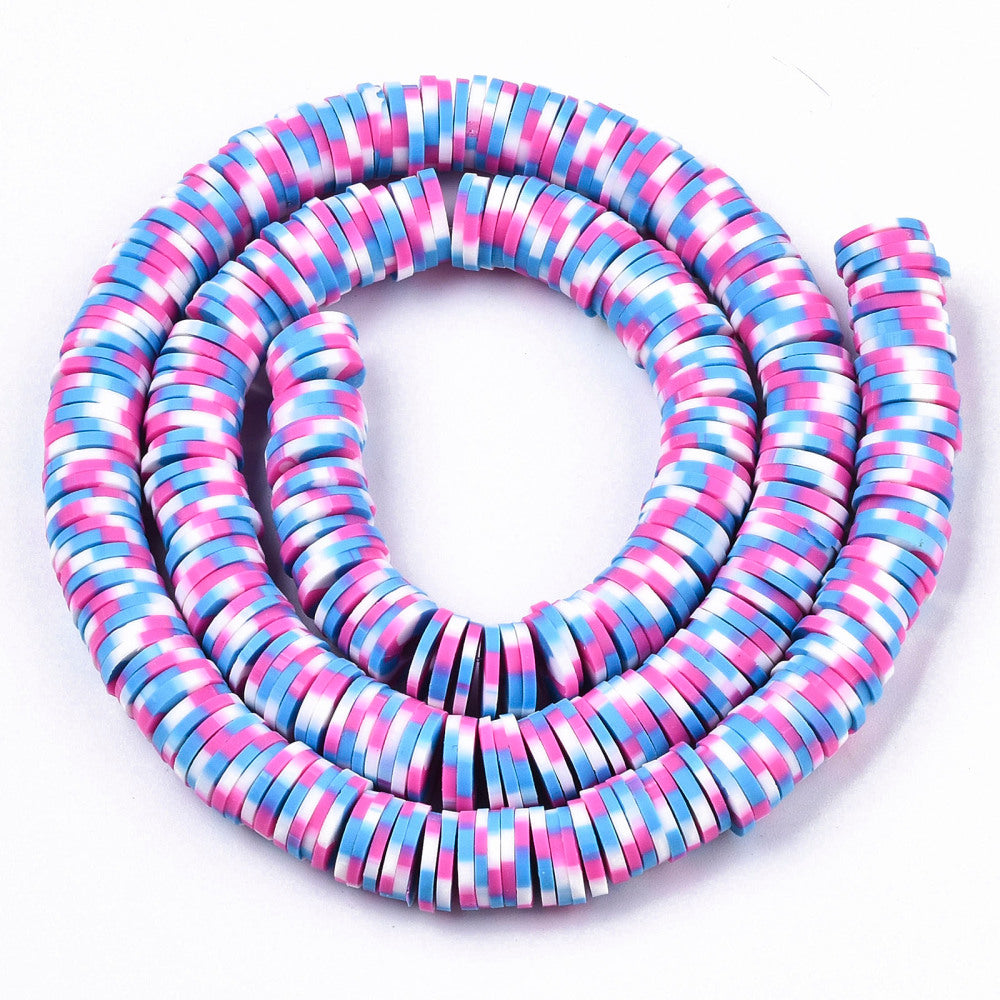 8MM Orchid Polymer Clay Heishi Bead Strands (380-400pcs per strand)