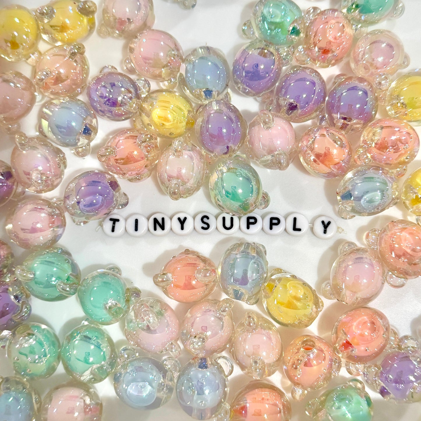 Chunky 18MM Bear Head Shaped Acrylic Spacer Beads