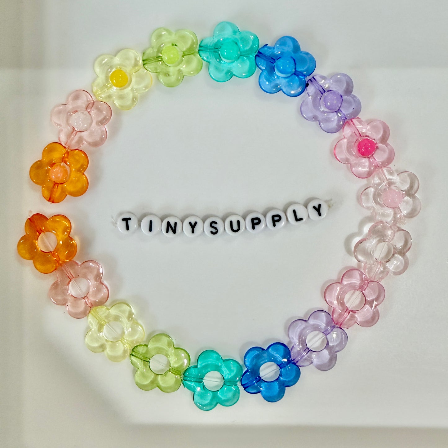 20MM Mixed Color Transparent Flower Themed Acrylic Flower Bead
