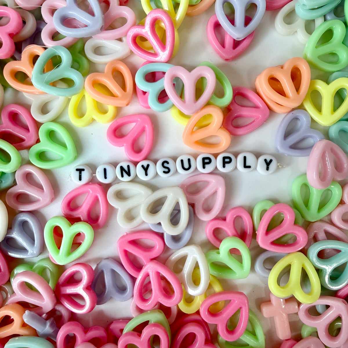Chunky 16MM Pastel Acrylic Butterfly Heart Spacer Beads