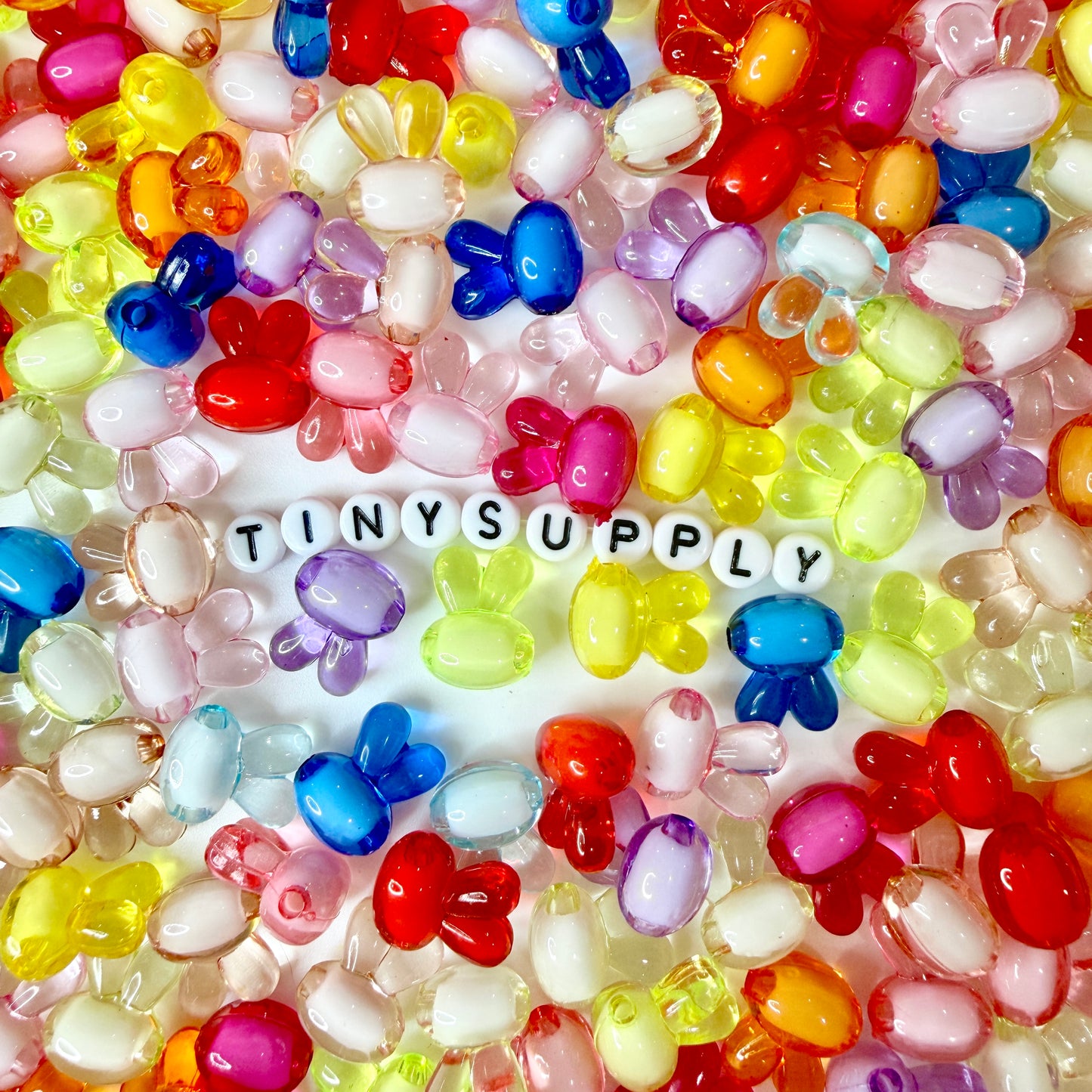 Chunky 16MM Transparent Acrylic Bunny Rabbit Head Beads