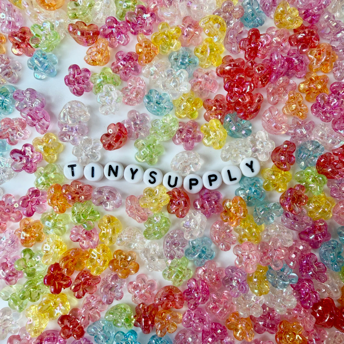 10MM Mixed Color AB Transparent Flower Bud Acrylic Beads