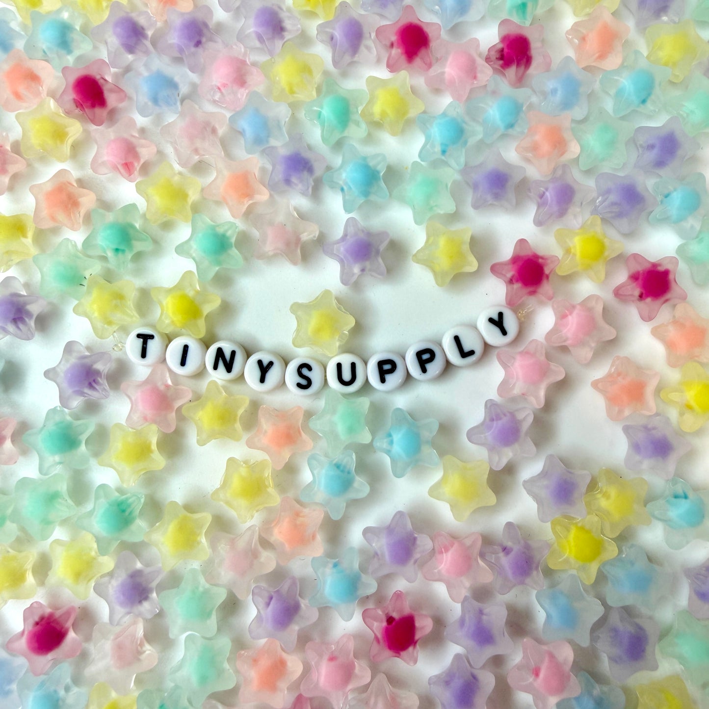 Chunky 12MM Frosted Matte Mixed Color Acrylic Star