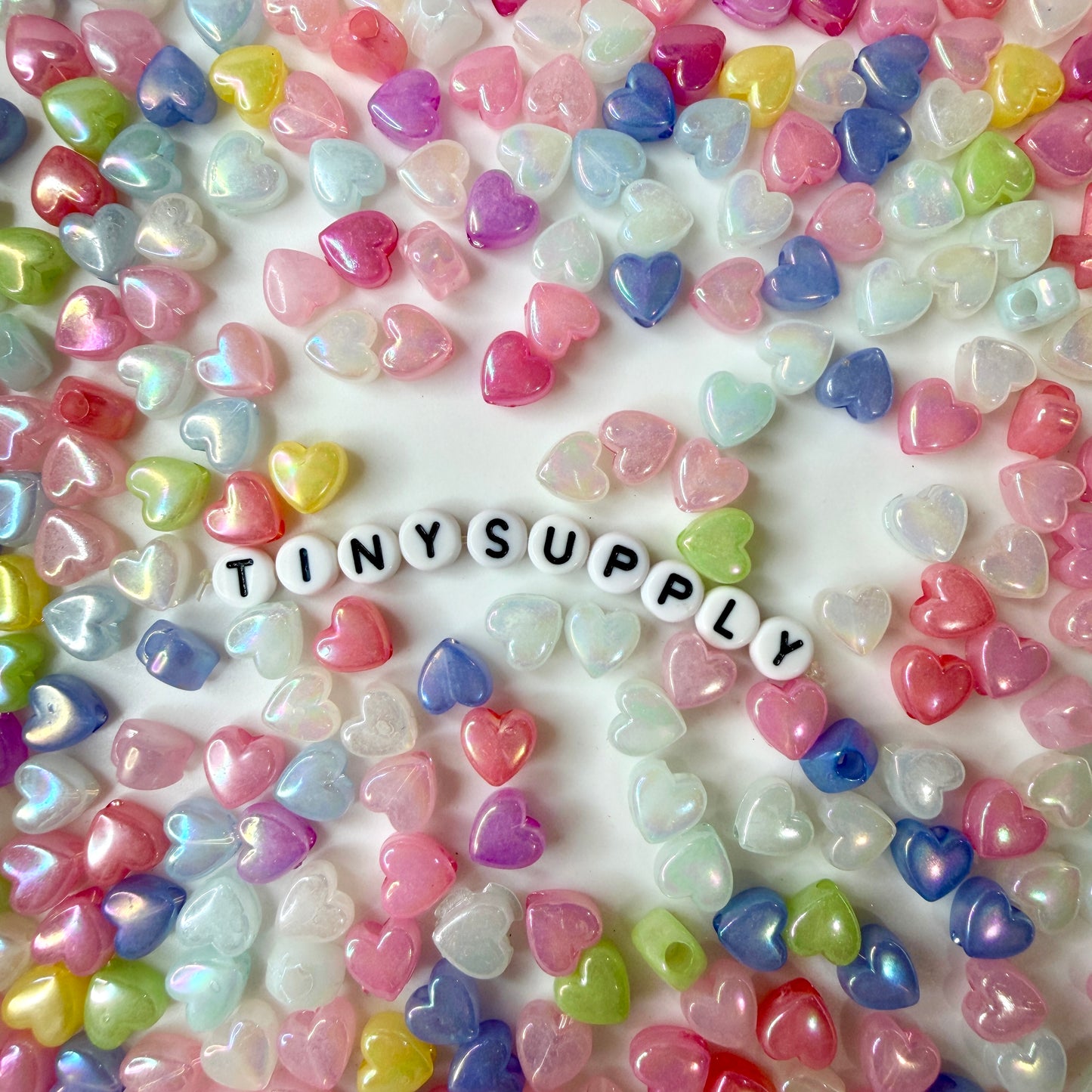 8MM AB Jelly Colored Acrylic Heart Bead