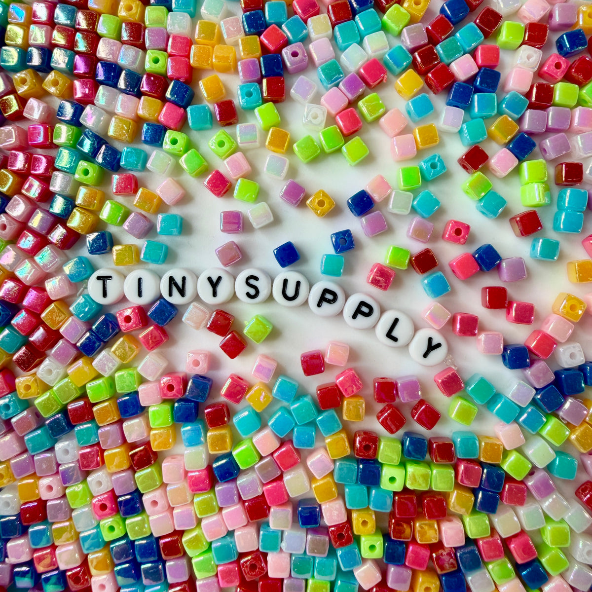 4MM Mixed AB Color Cube Beads