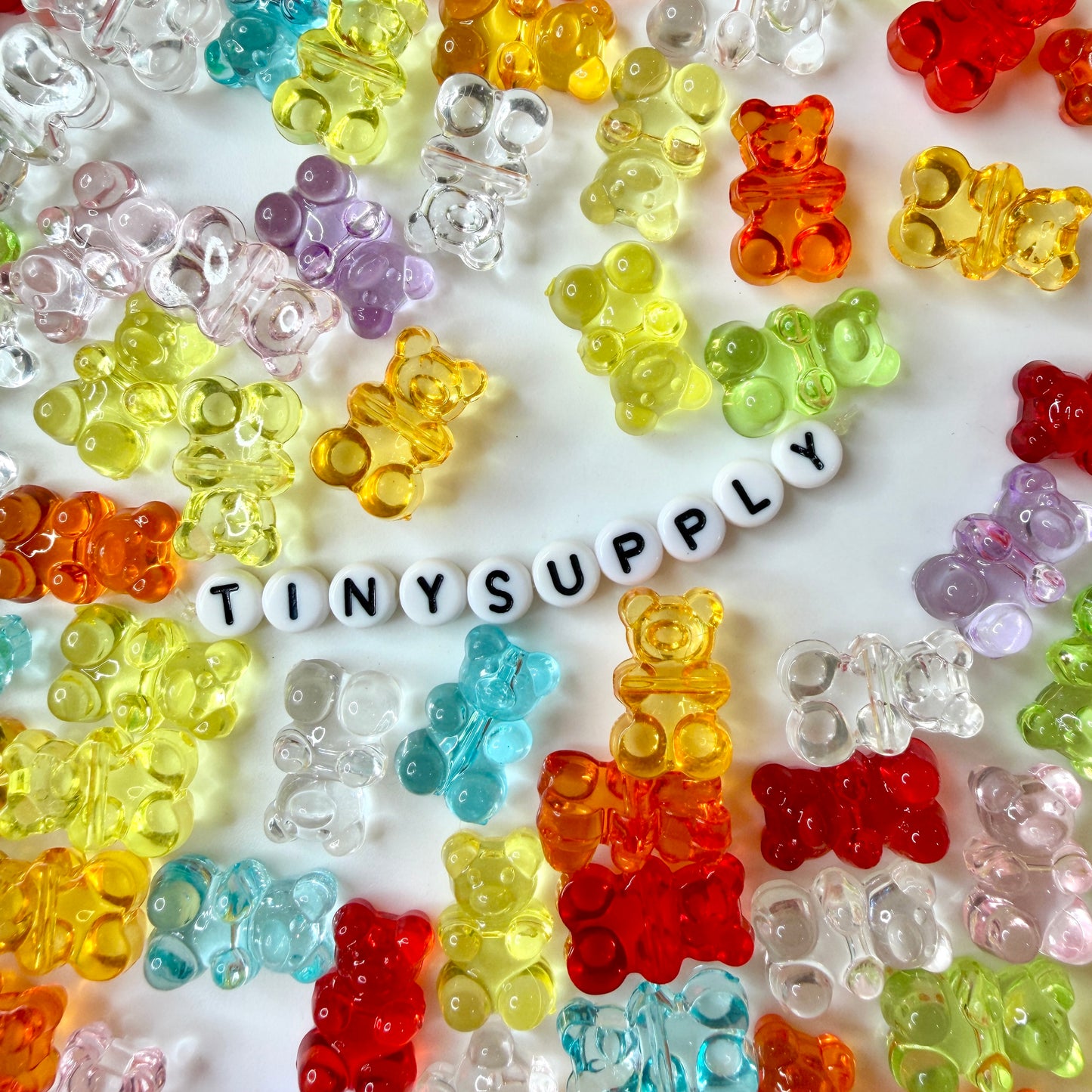 17MM x 11MM Transparent Gummy Bear Beads with side hole