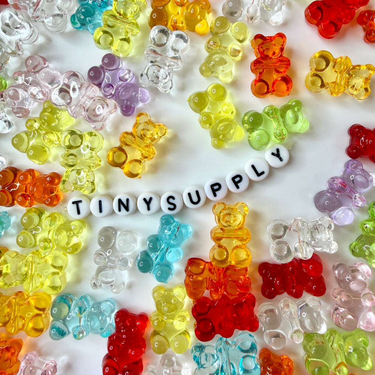 17MM x 11MM Transparent Gummy Bear Beads with side hole