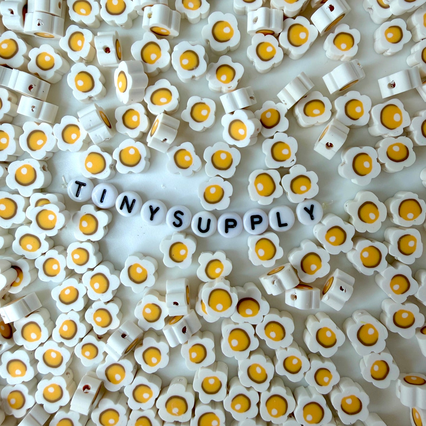 9MM Sunnyside Egg, Breakfast Food Themed Polymer Clay Beads