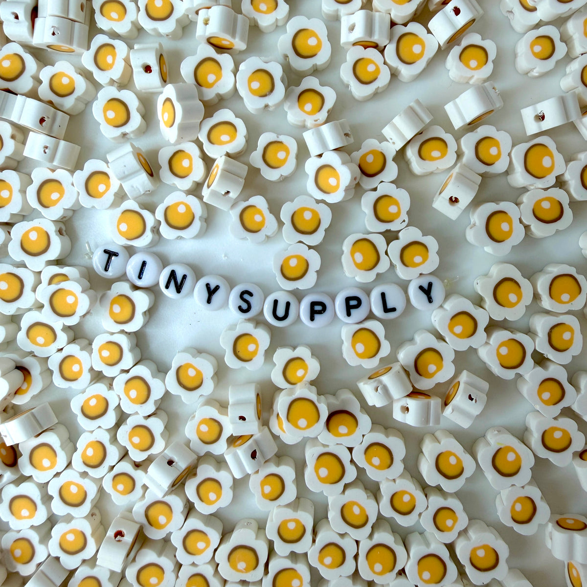 9MM Sunnyside Egg, Breakfast Food Themed Polymer Clay Beads