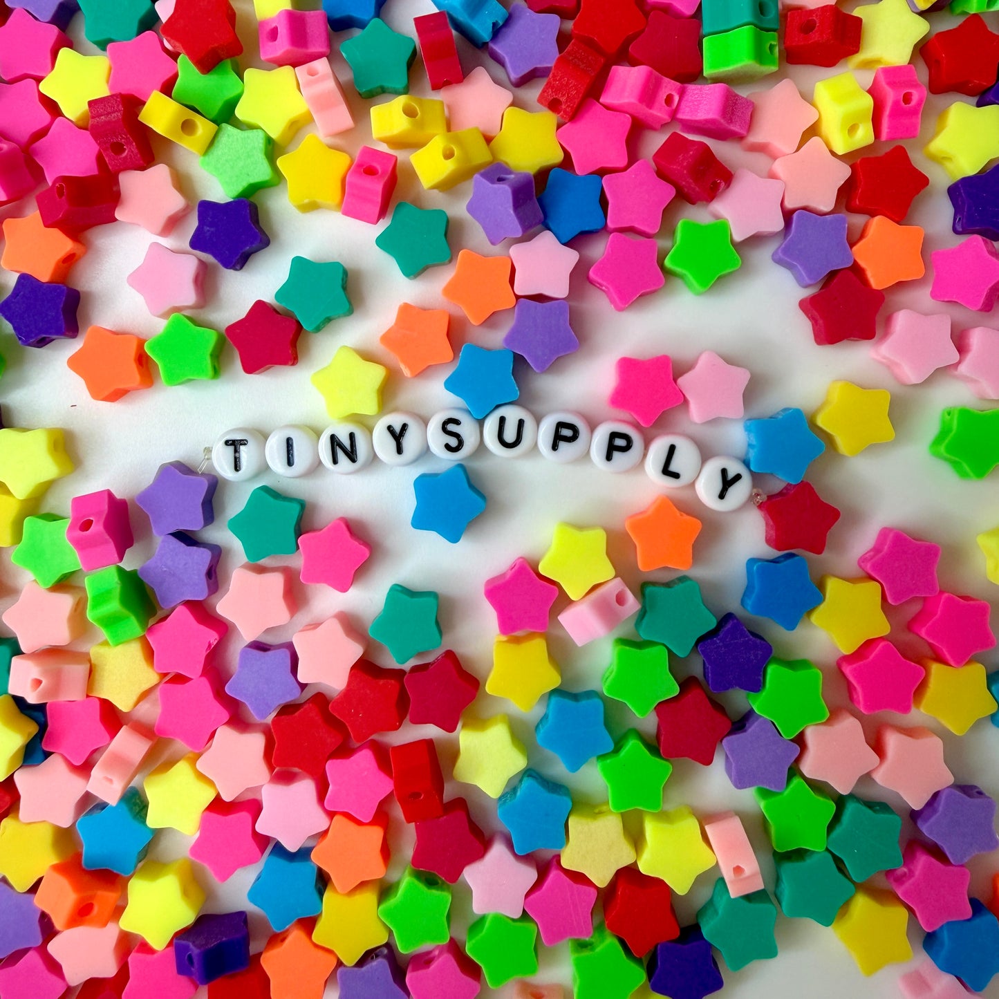 10MM Mixed Color Star Themed Polymer Clay Beads