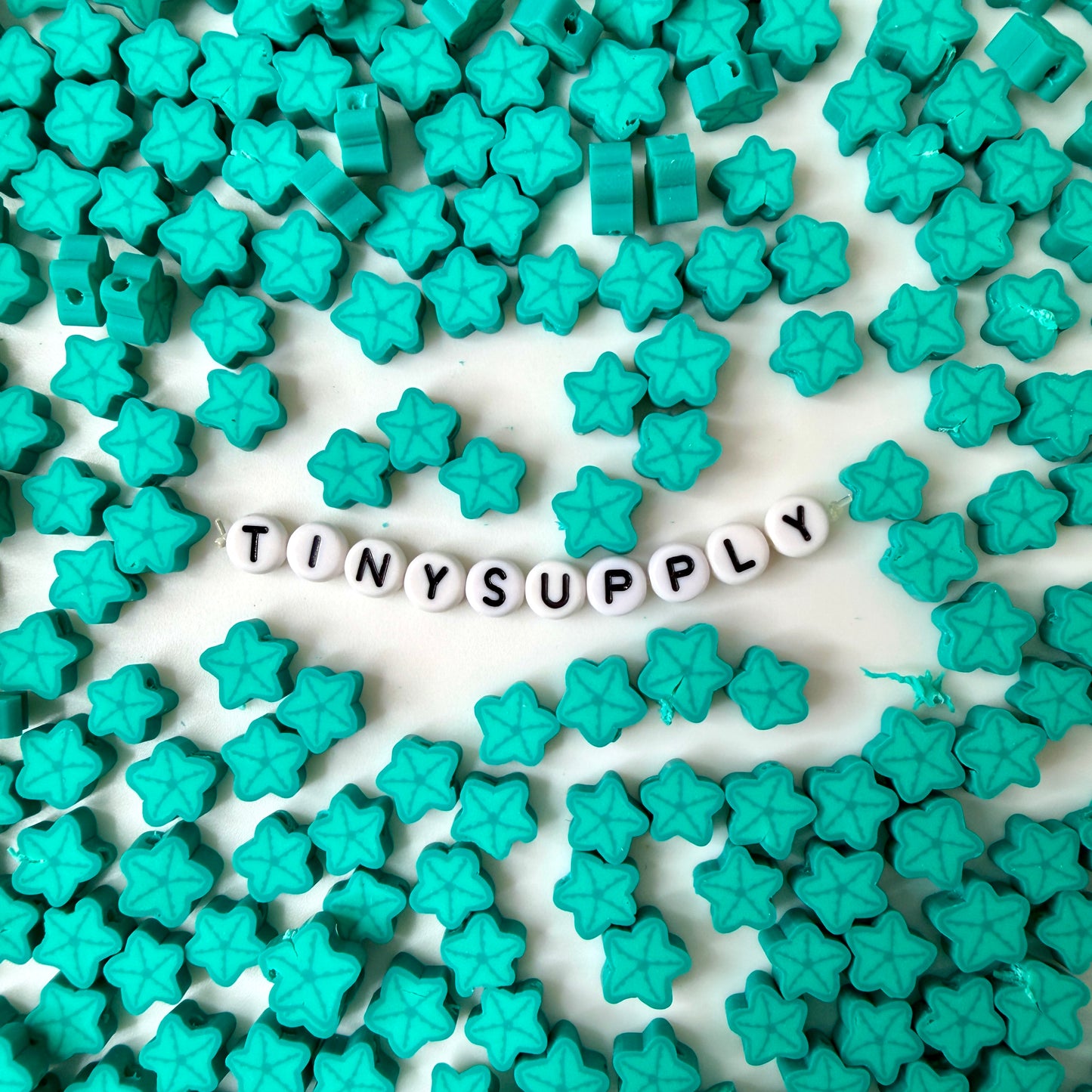 10MM Blue Starfish, Ocean Sea Themed Polymer Clay Beads