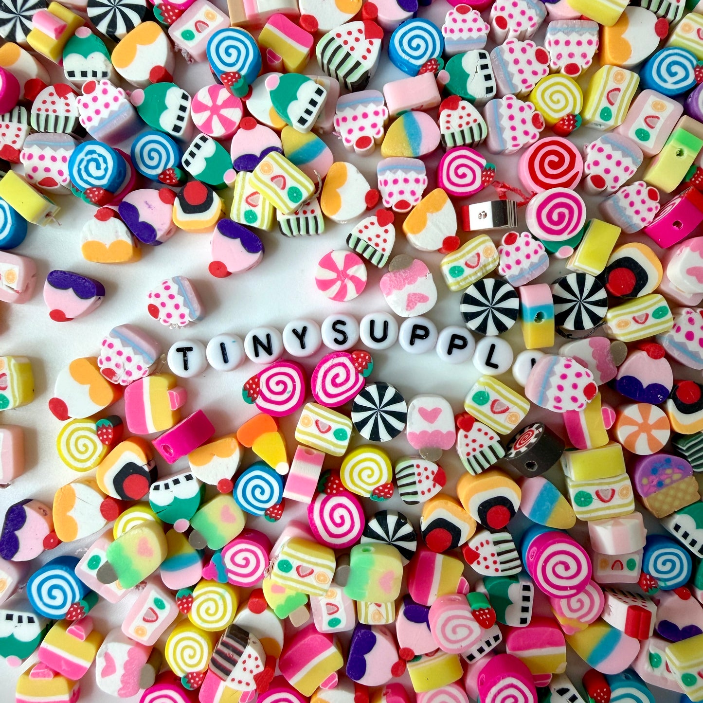 12MM Dessert Themed Polymer Clay Beads