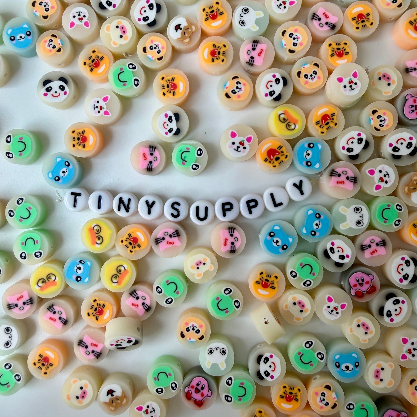 10MM Mixed Animal Themed Polymer Clay Beads