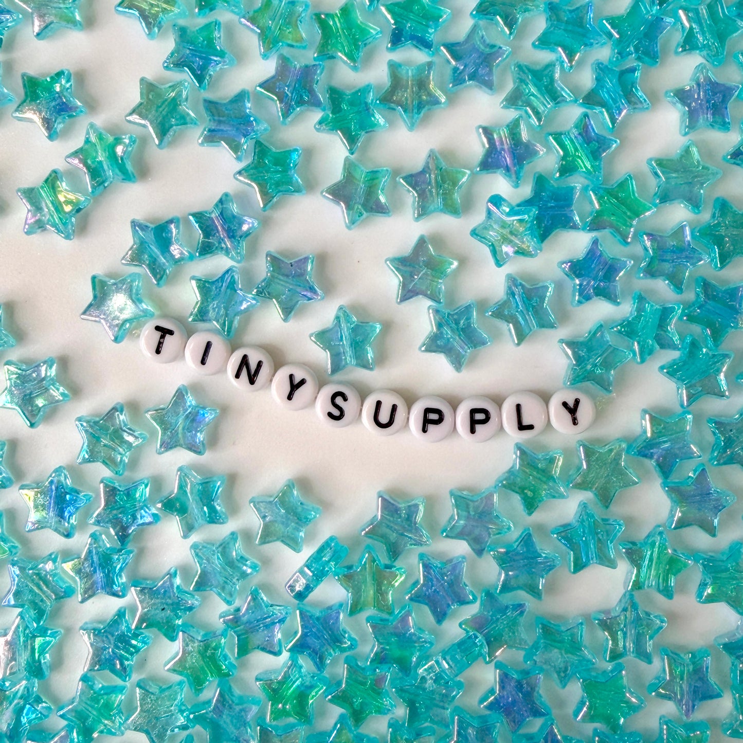 10MM AB Sky Blue Transparent Acrylic Star Spacer Beads