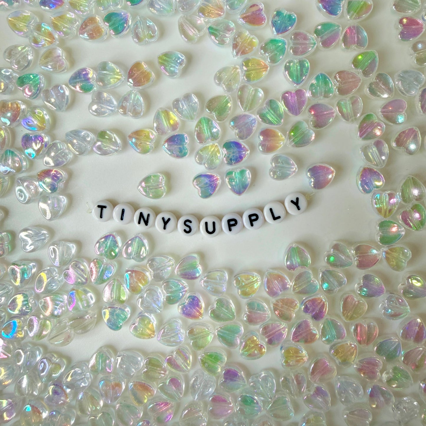 8MM Clear White Transparent Acrylic Spacer Beads